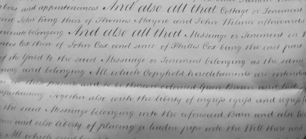Part of the 1883 indenture
